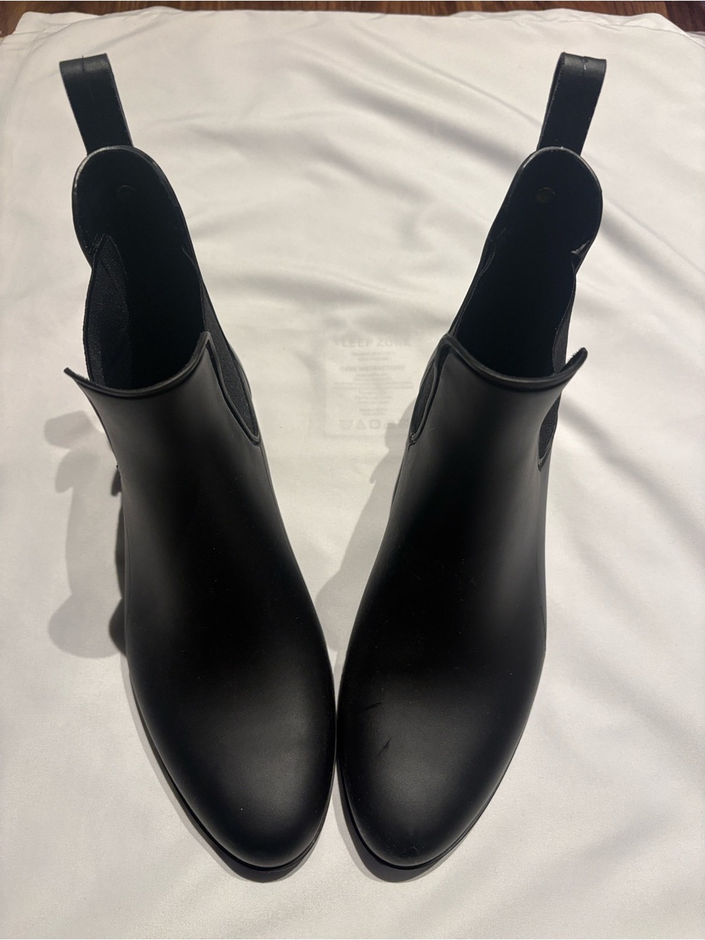 Sam Edelman Matte Black Chelsea Rain Boots